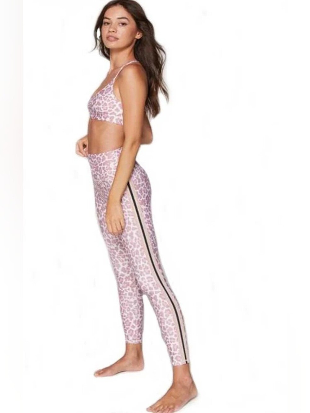 Spiritual Gangster | Intent High Waist 7/8 Leggings |  Pink Leopard | Small